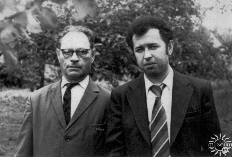 Гальпяровіч Н.Я. з бацькам Якавам Паўлавічам. 1975 г.
