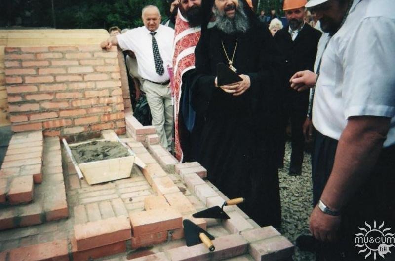 At ​​the construction of the Holy Protection Church. 2003