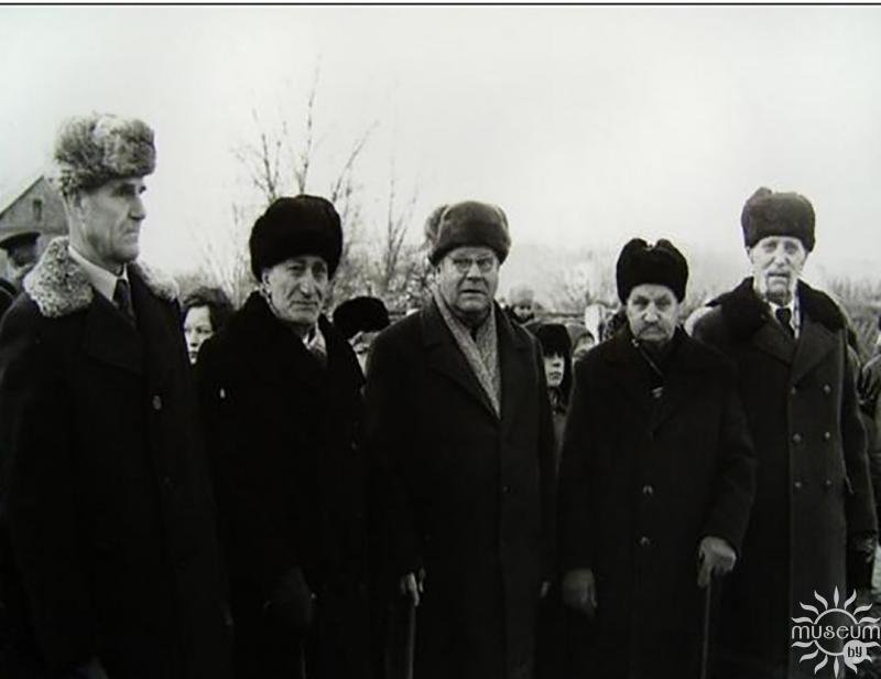 During the ceremonial opening of the Monument to the Hero of the Civil War V.M. Azin. I.F. Kozlov is the rightmost.1979
