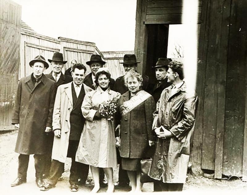Polotsk doctors - participants of the festive demonstration. 1950s
