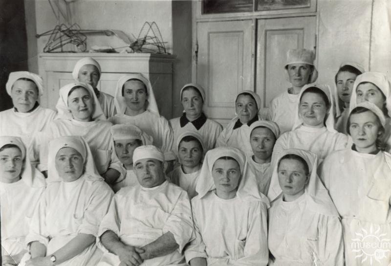 The team of medical staff of the surgical department of Polotsk Lenin City Hospital. 1955