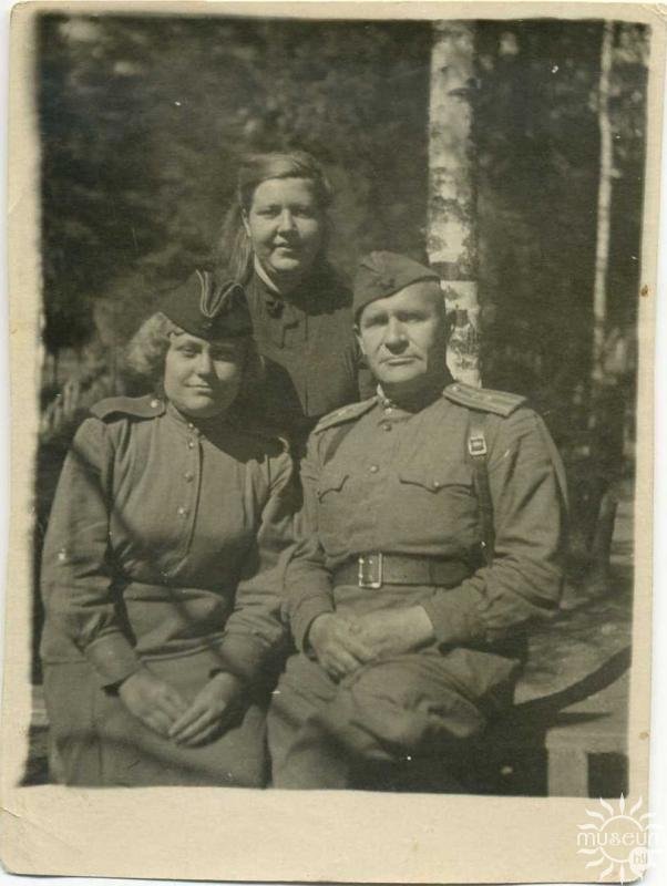 With comrades. V.S. Svirko is sitting the rightmost. 1945