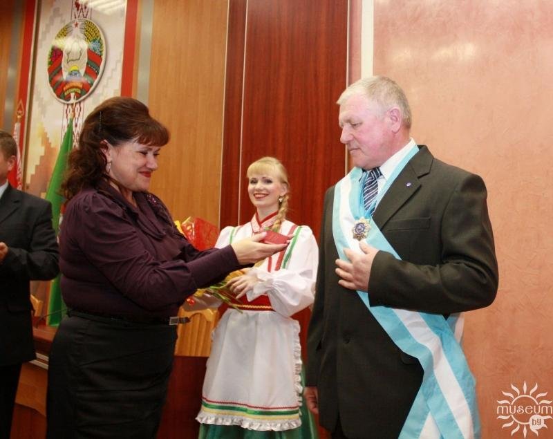 Падчас прысваення звання Ганаровага грамадзяніна горада Полацка. 2010