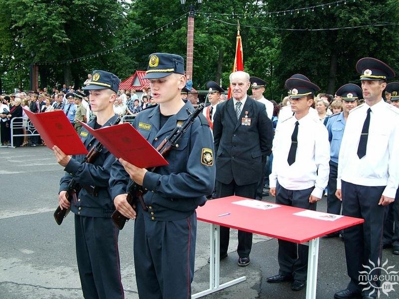 During the oath of the soldiers of the military unit 5530. August 2006